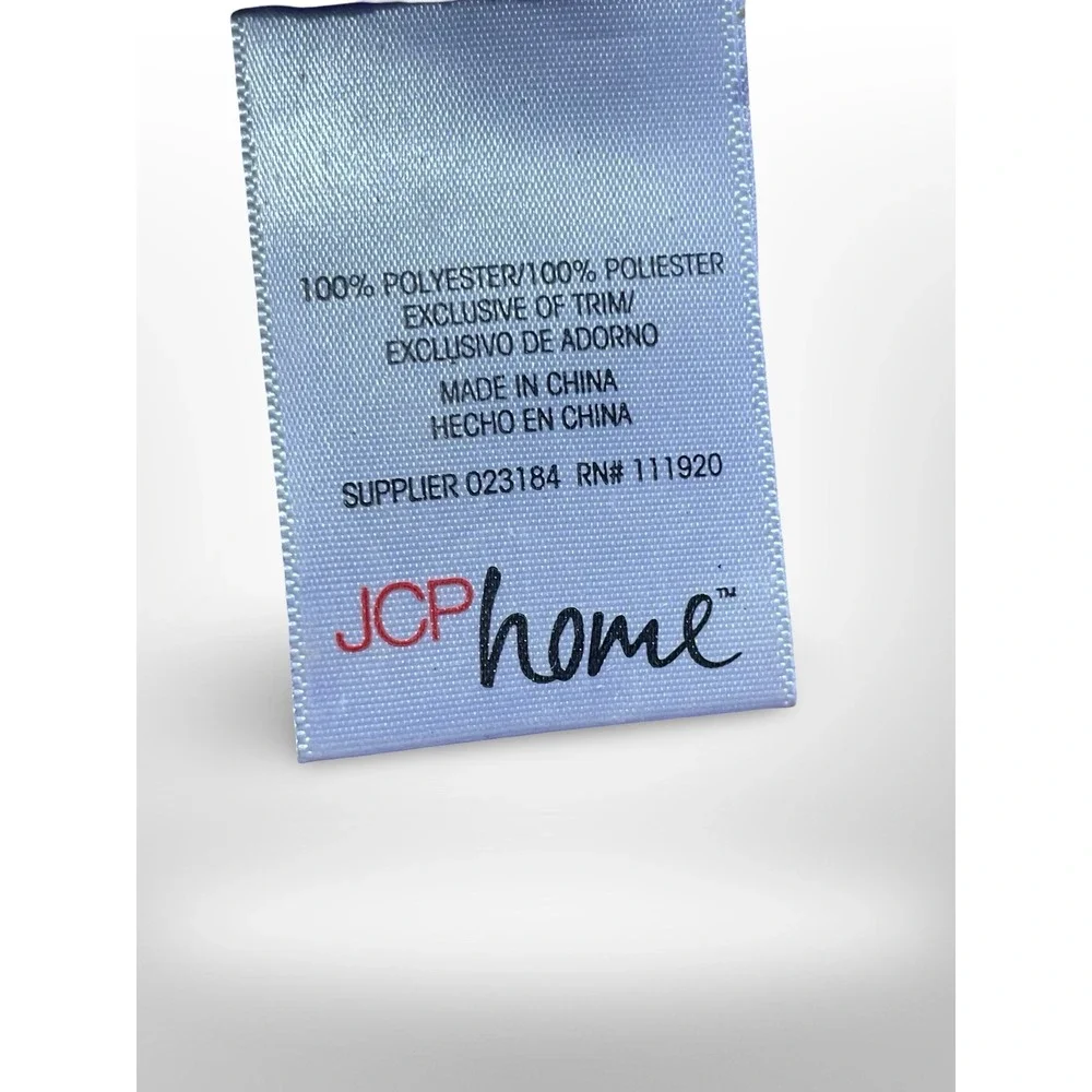 JCP Home Jacquard Valance Valance‎ Fringe Brown Damask Window Treatment 80x16